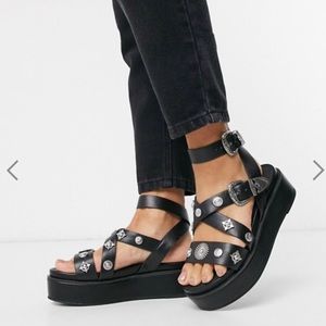 ASOS DESIGN Tyler chunky western flatforms